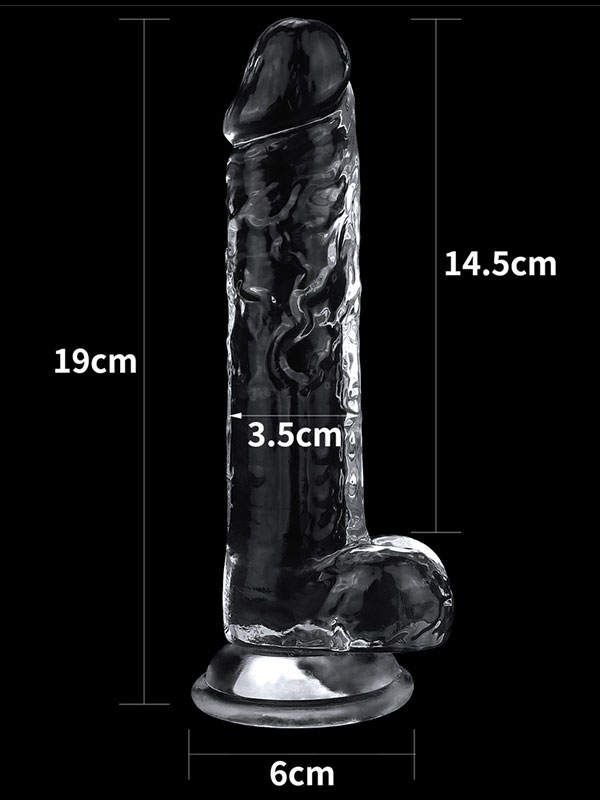 #8090 - Flawless 7.5&#039;&#039; Clear Jel Dildo 19 cm