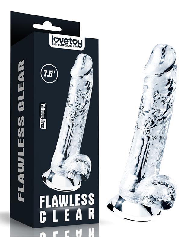 #8093 - Flawless 7.5&#039;&#039; Clear Jel Dildo 19 cm
