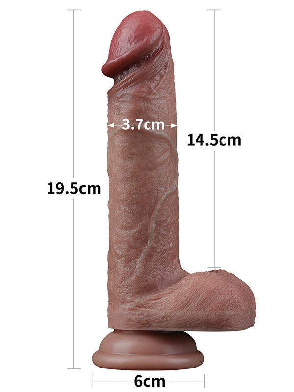 #8260 - 7.5&#039;&#039; Dual Layered Silicone Cock