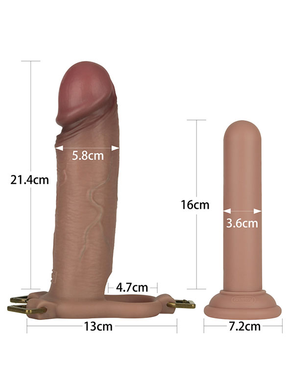 #8049 - LoveToy Ingen 10&#039;&#039; Enhanced Set L/XL/2XL İçi Boş Kemerli Penis 23.4 cm
