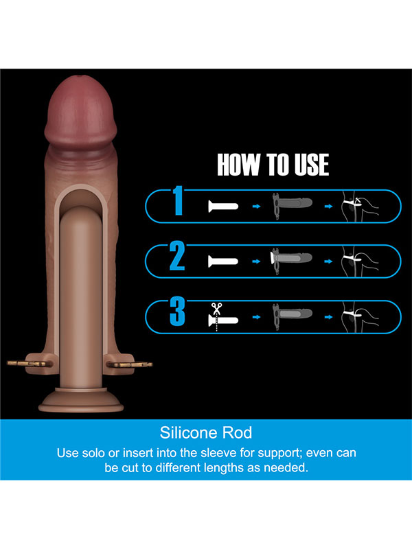 #8052 - LoveToy Ingen 10&#039;&#039; Enhanced Set L/XL/2XL İçi Boş Kemerli Penis 23.4 cm