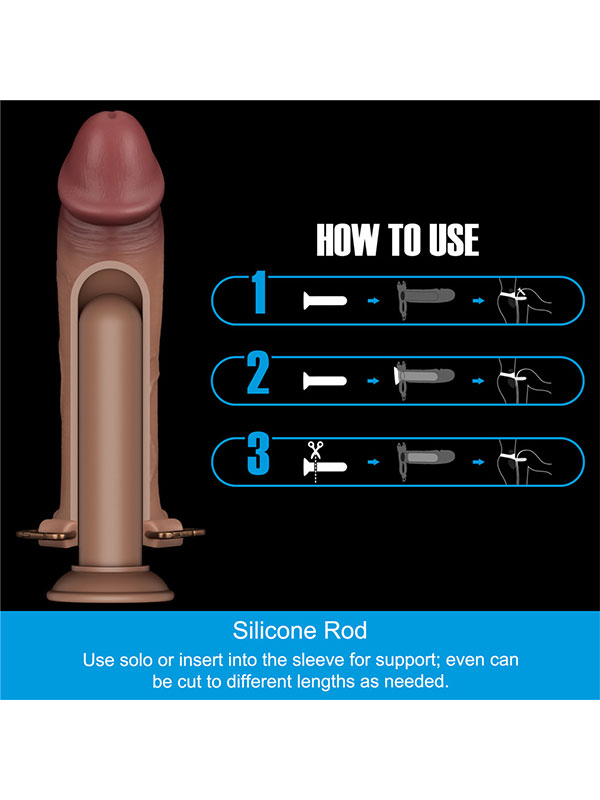 #8057 - LoveToy Ingen 10&#039;&#039; Enhanced Set L/XL/2XL İçi Boş Kemerli Penis 23.6 cm
