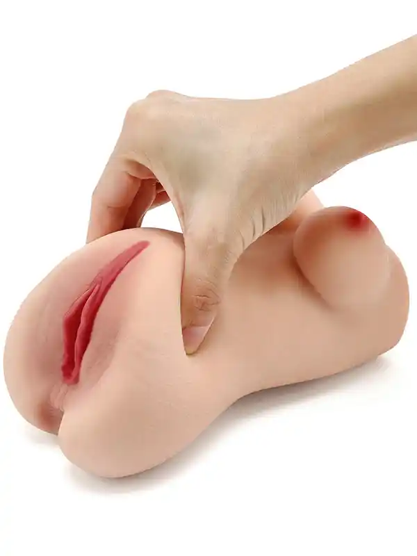 #8804 - Göğüslü Anal ve Vajinal Çift Girişli Mastürbatör