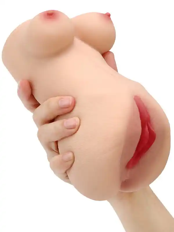 #8803 - Göğüslü Anal ve Vajinal Çift Girişli Mastürbatör
