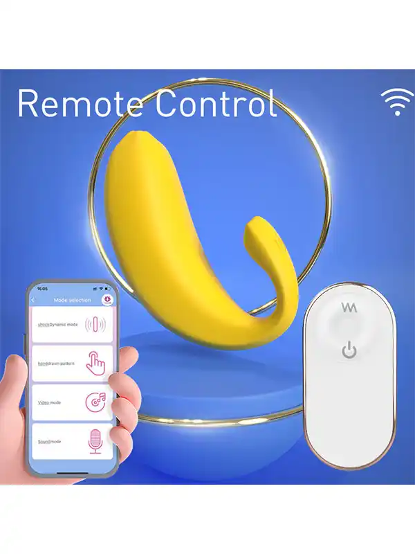 #8354 - Muz Tasarımlı Giyilebilir Şarjlı Telefon Kontrollü Vibratör