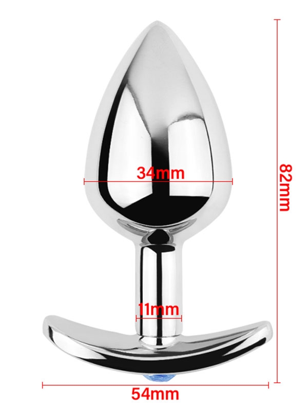 #9415 - NOXXX Anal Plug Taşlı T şeklinde 8 cm