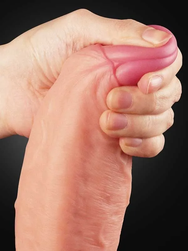 #9340 - Çift Katmanlı Platinyum Silikon Realistik Dildo 28 cm