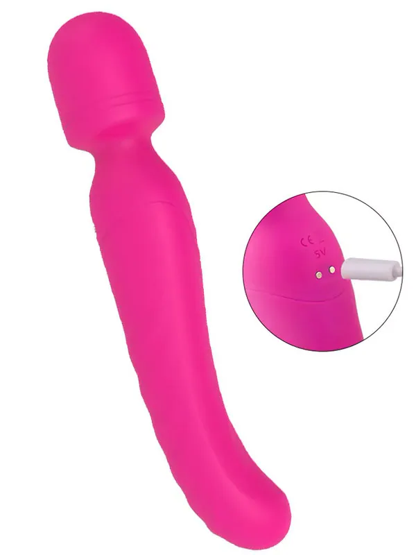 #9155 - Isıtmalı Masaj Wand Çift Taraflı Vibratör 23 cm