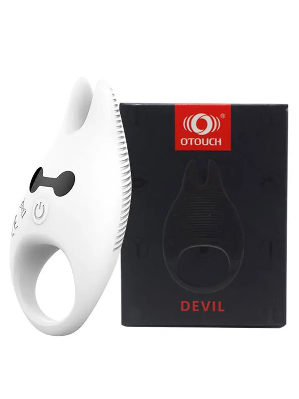 #9055 - Diablo Led Işıklı Şarjlı Titreşimli Penis Halkası