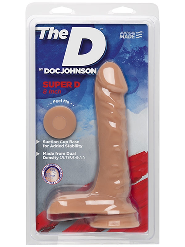 #9881 - Super D Testisli Dildo 20 cm