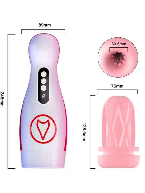 #8545 - Vakumlu ve Titreşim Özellikli Şarjlı Oral Seks Mastürbatörü