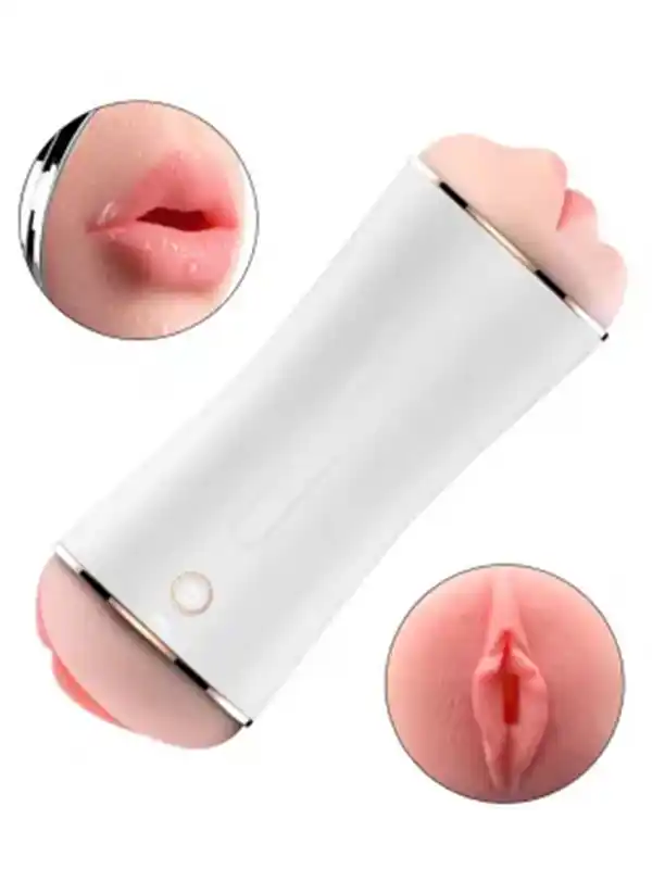 #8549 - Vajinal ve Oral Şarjlı Titreşimli Sesli Masturbatör