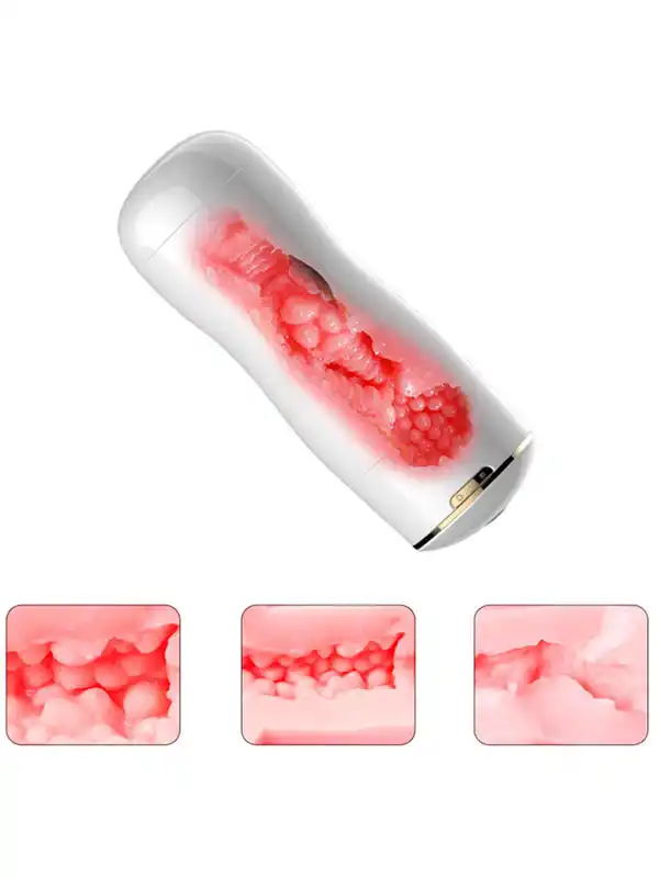 #8557 - Vajinal ve Oral Titreşimli Şarjlı Sesli Vantuzlu Mastürbatör