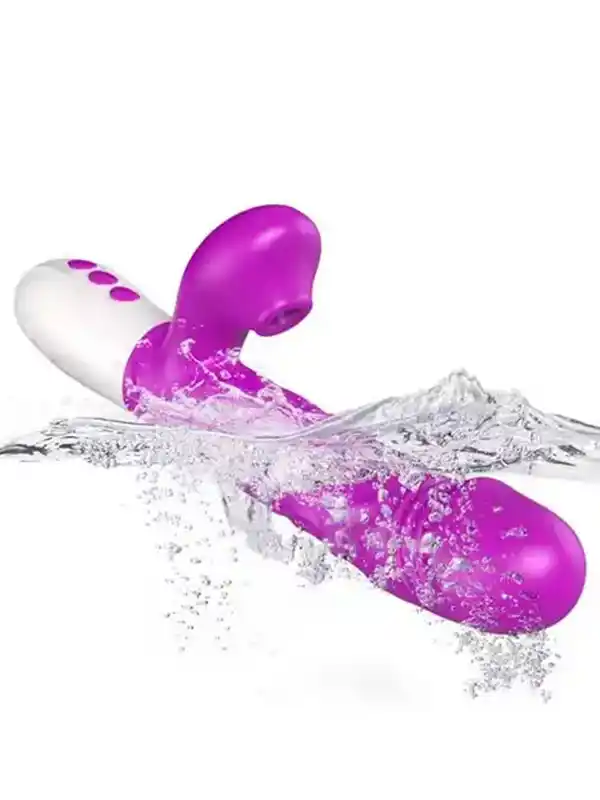 #8455 - İleri Geri Hareketli Isıtmalı ve Emme Modlu Şarjlı Rabbit Vibratör