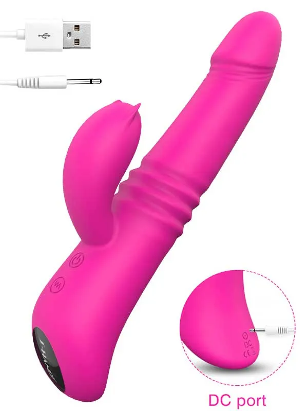 #9130 - İleri Geri ve Dönme Hareketli Isıtmalı Şarjlı Tavşan Vibratör 22 cm