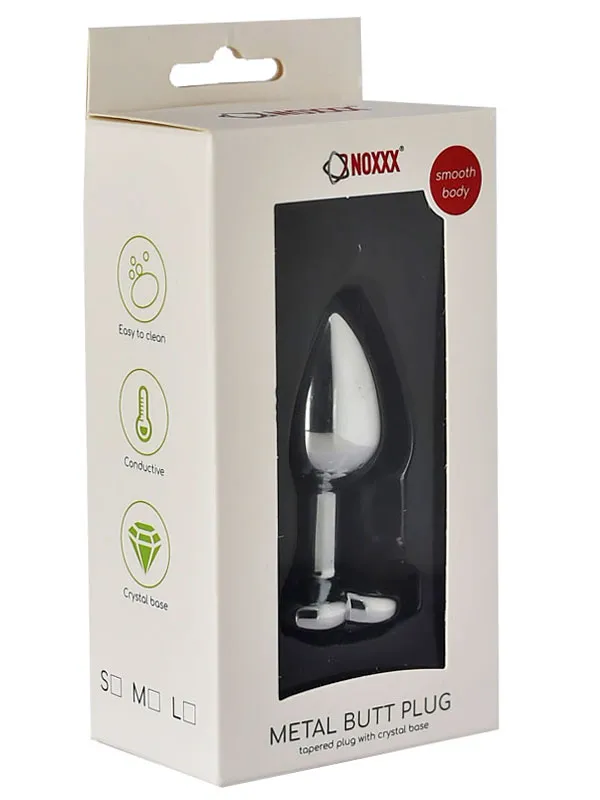 #9848 - NOXXX Kalp Mücevherli Çelik Plug Medium