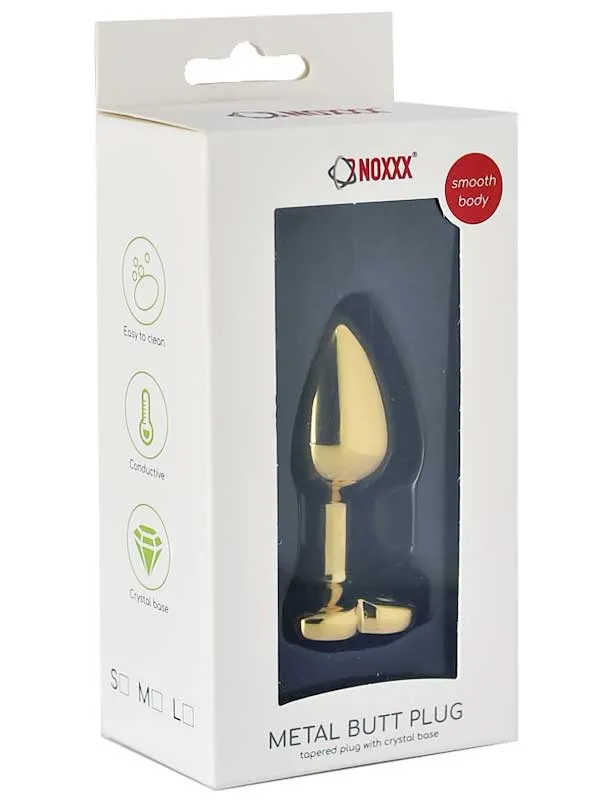 #9494 - NOXXX Çelik Gold Kalp Mücevherli Anal Plug Küçük Boy