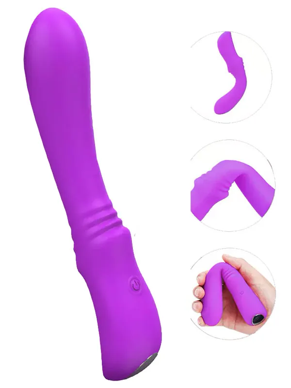 #9135 - Esnek Ultra Güçlü Şarjlı Vibratör 18 cm