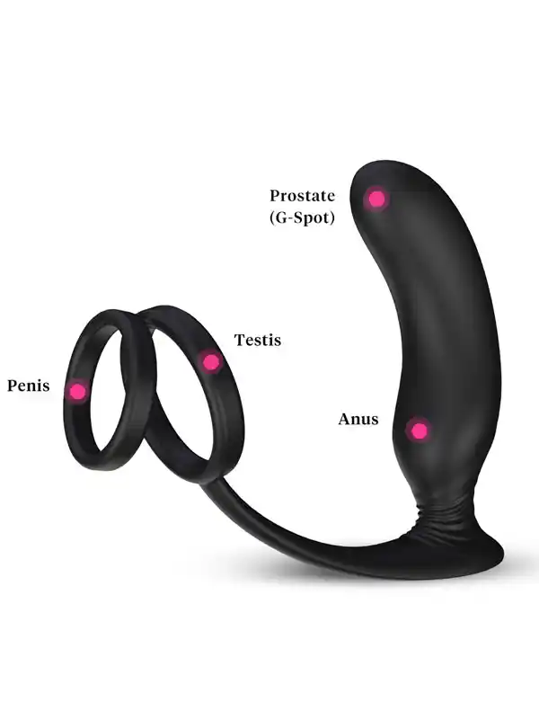 #7835 - NOXXX Halo Penis Halkalı Prostat ve Şarjlı Anal Masaj Vibratörü