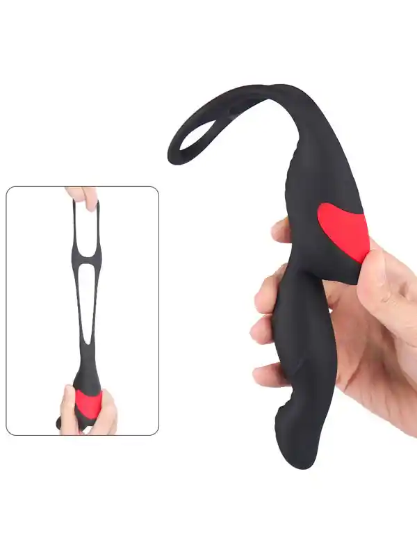 #8901 - Penis Halkalı Prostat Şarjlı Uzaktan Kumandalı Anal Vibratör