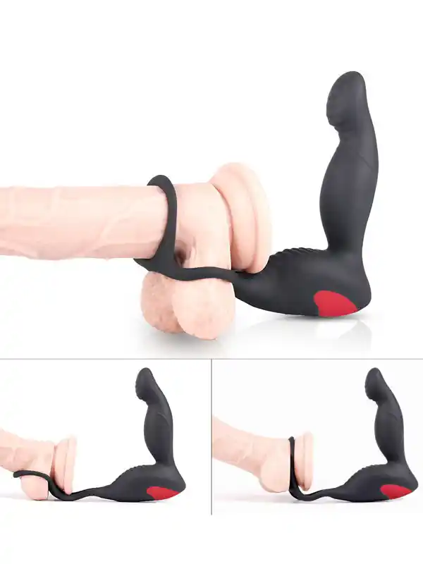 #8905 - Penis Halkalı Prostat Şarjlı Uzaktan Kumandalı Anal Vibratör