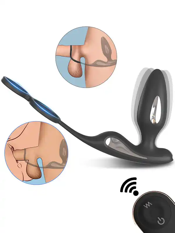#8434 - Penis Halkalı Şarjlı Giyilebilir Anal Vibratör