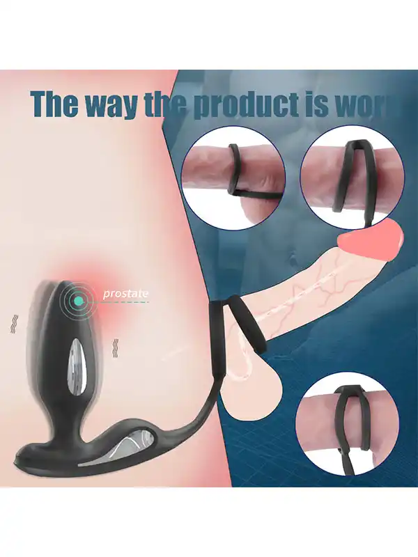 #8437 - Penis Halkalı Şarjlı Giyilebilir Anal Vibratör