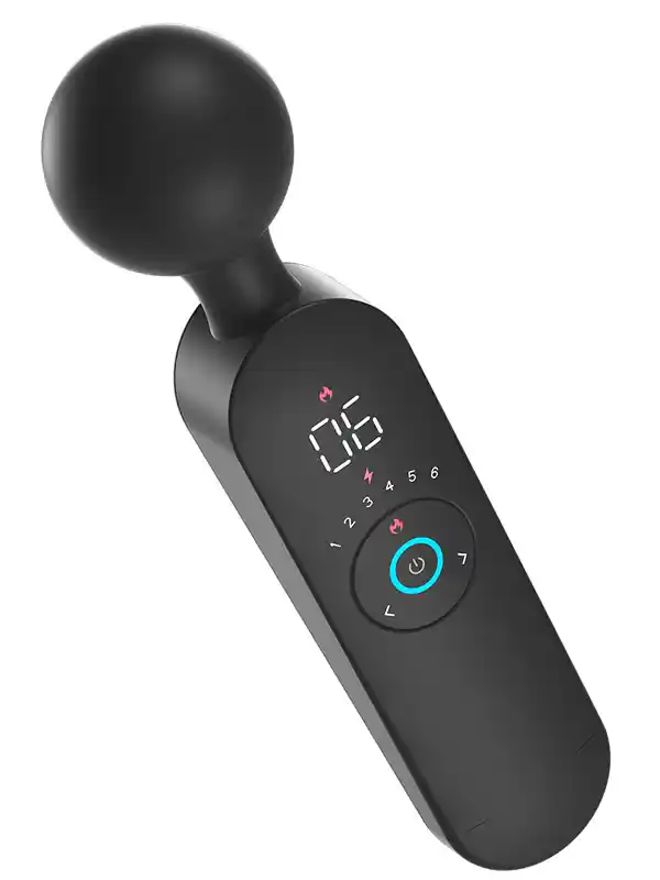 #8842 - Isıtmalı Şarjlı 12 Titreşim Modlu Wand LCD Ekranlı Vibratör 22 cm
