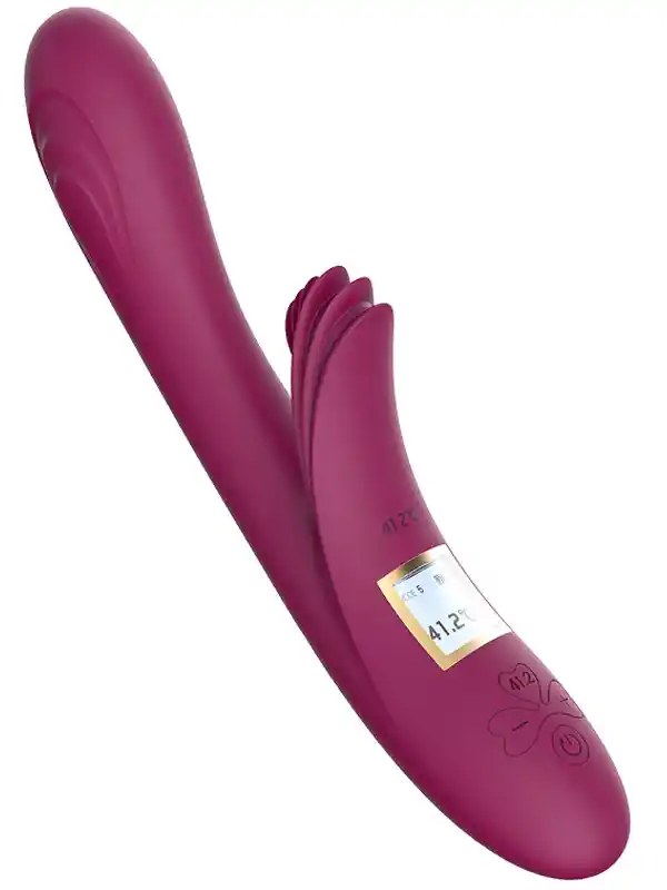 #8847 - Isıtmalı Şarjlı LCD Ekranlı 10 Titreşim Modlu Vibratör 23 cm