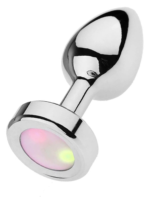 #9407 - NOXXX Çelik Anal Plug Led Işıklı Orta Boy