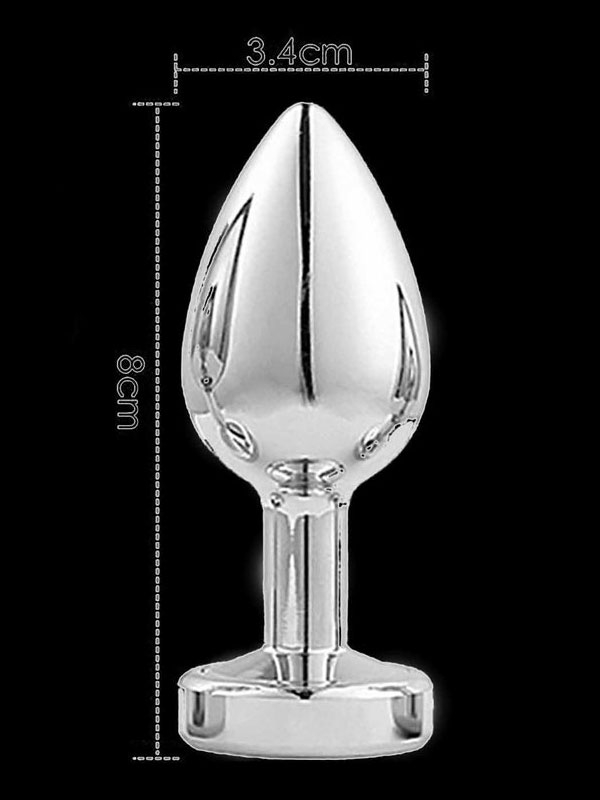 #9409 - NOXXX Çelik Anal Plug Led Işıklı Orta Boy