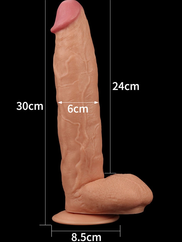 #9677 - LoveToy Büyük Boy Realistik Gerçekci Dildo 28 cm