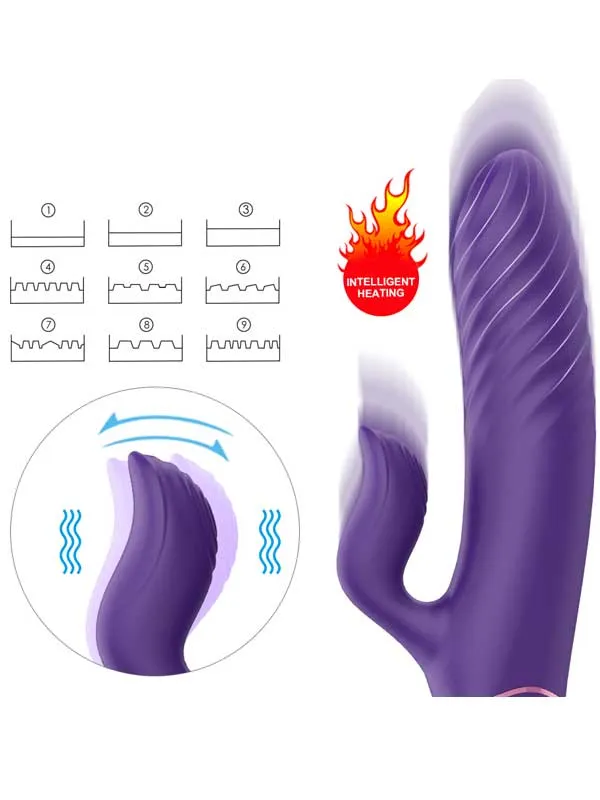 #9149 - İleri Geri Hareketli Isıtmalı Şarjlı G-Spot Vibratör 21 cm