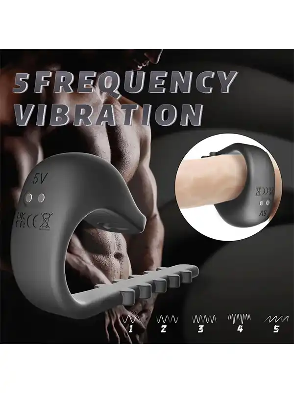 #8480 - Ayarlanabilir Elektro Şok Özellikli Şarjlı Penis Halkası