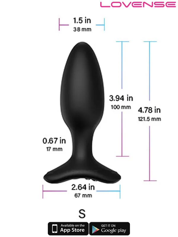 #9097 - Lovense HUSH 2 Anal Plug 1.5&quot; App Controlled