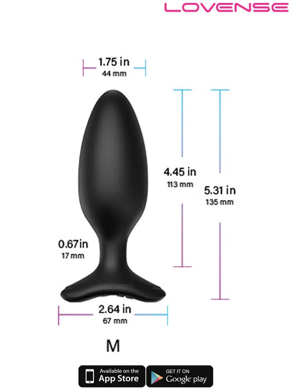#9093 - Lovense HUSH 2 Anal Plug 1.75&quot; App Controlled