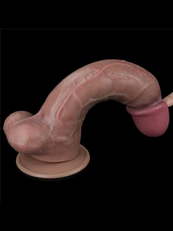 #9280 - 10.5” Dual Layered Platinum Silicone Realistik Penis 26.5 cm