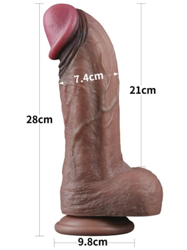 #9307 - 11&#039;&#039; Dual Layered Silicone Cock XXL 28 cm