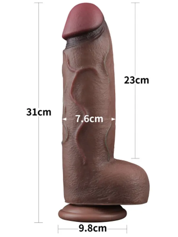 #9312 - 12&#039;&#039; Dual Layered Silicone Cock XXL 31 cm