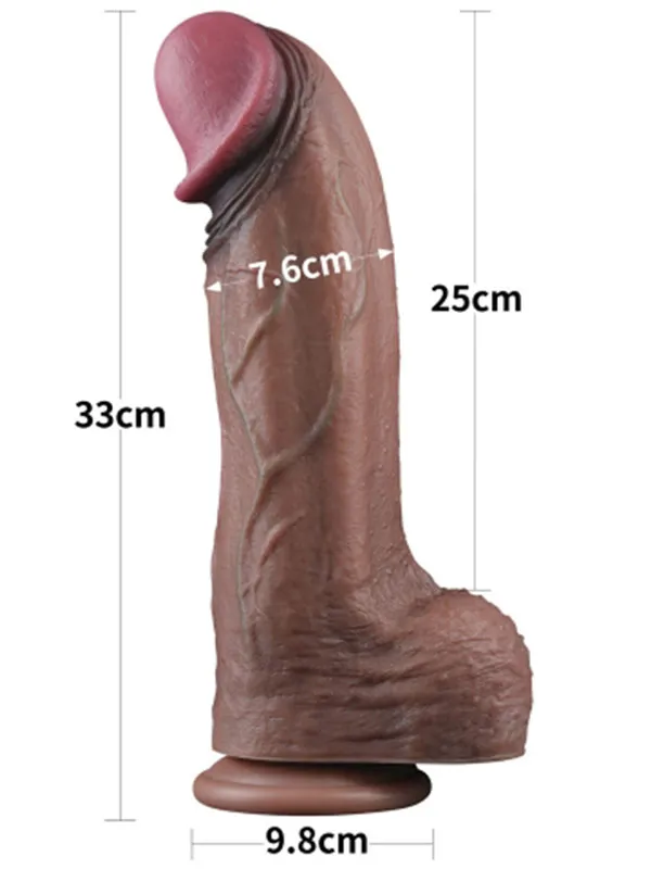 #9317 - 13&#039;&#039; Dual Layered Silicone Cock XXL 33 cm