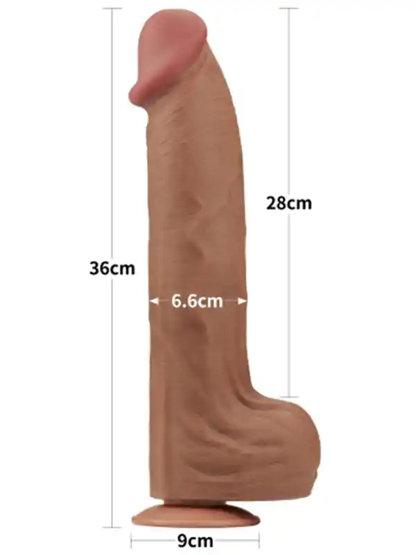 #8936 - 14&#039;&#039; Dual Layer Çift Katmanlı Dev Dildo 36 cm