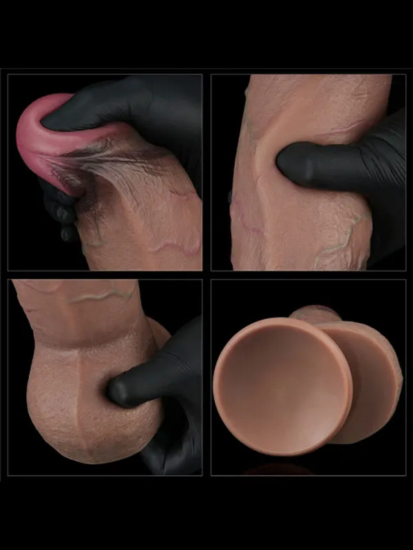 #9305 - 9.5&#039;&#039; Dual Layered Silicone Cock XXL 24.5 cm