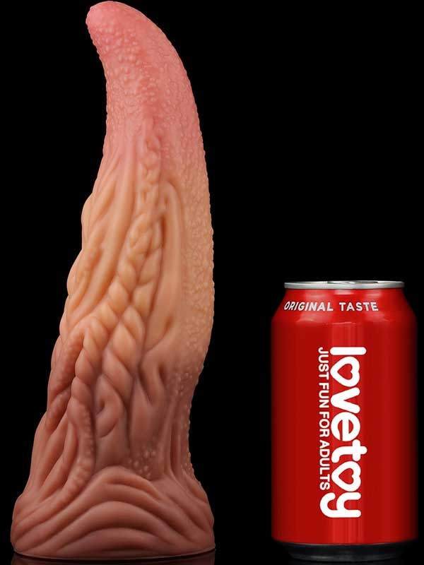 #9510 - Çift Katmanlı Platinyum Silikon Canavar Dildo 25 cm