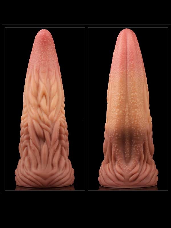 #9514 - Çift Katmanlı Platinyum Silikon Canavar Dildo 25 cm