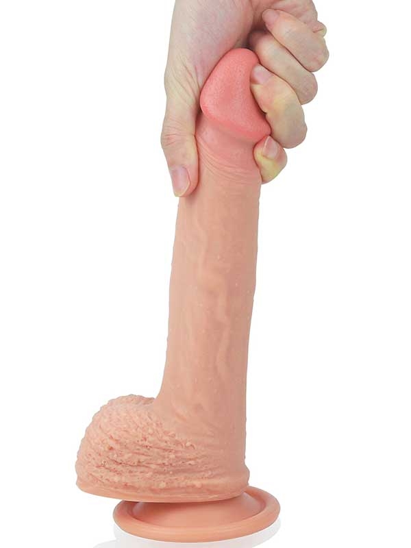 #9541 - Çift Katmanlı Platinyum Silikon Realistik Dildo 22 cm
