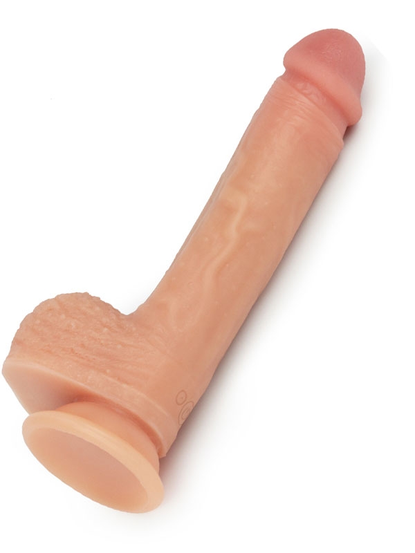#9507 - Döner Başlı Çift Katmanlı Isıtmalı Şarjlı Titreşimli Gerçekçi Dildo 21.5 cm