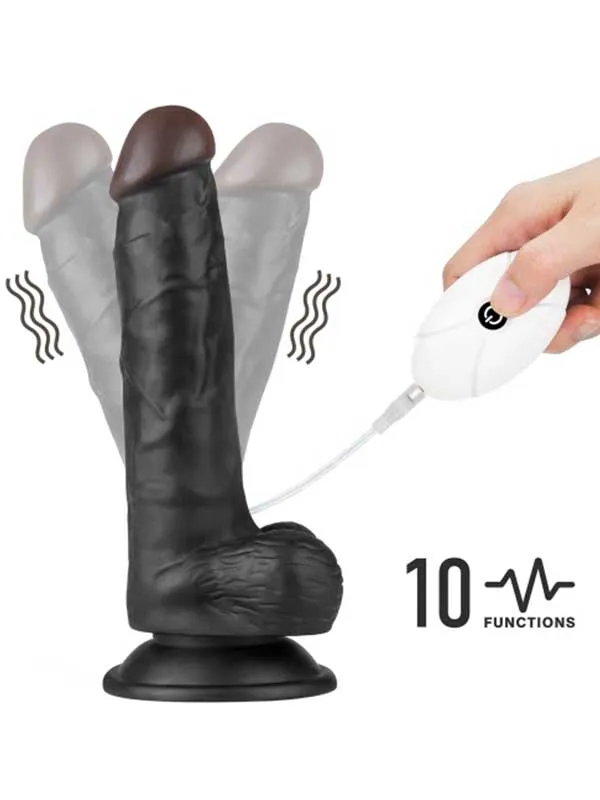 #9227 - Belden Bağlamalı Titreşimli İçi Dolu 20 cm Siyah
