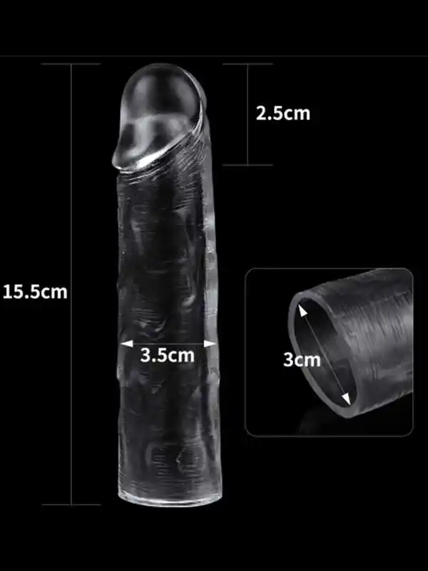 #8974 - Flawless Şeffaf Penis Kılıfı 2.5 cm Uzatmalı