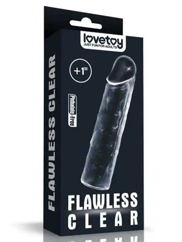 #8977 - Flawless Şeffaf Penis Kılıfı 2.5 cm Uzatmalı