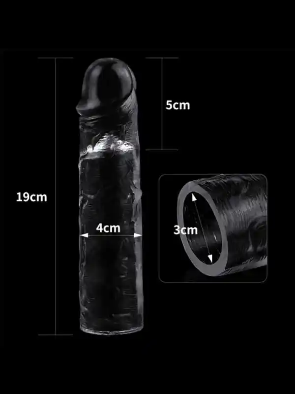 #8966 - Flawless Şeffaf Penis Kılıfı 5 cm Uzatmalı